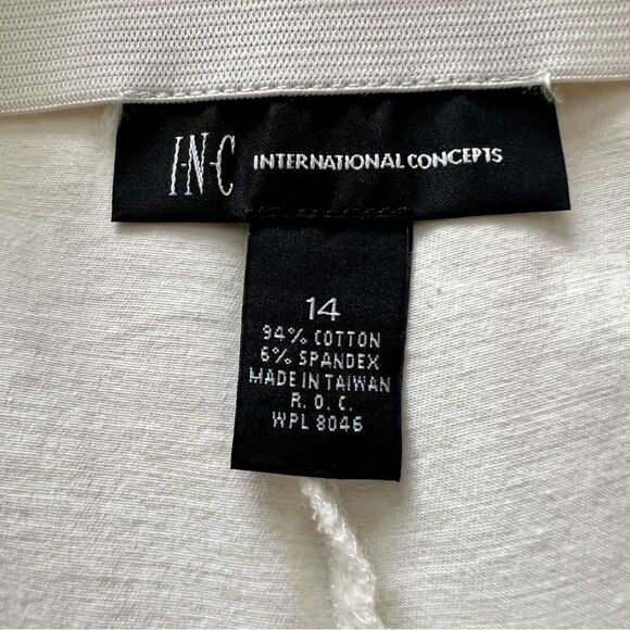 INC INTERNATIONAL CONCEPTS NWT Flat Front Boot Cut Pant Front Seam White Size 14 - Picture 5 of 8
